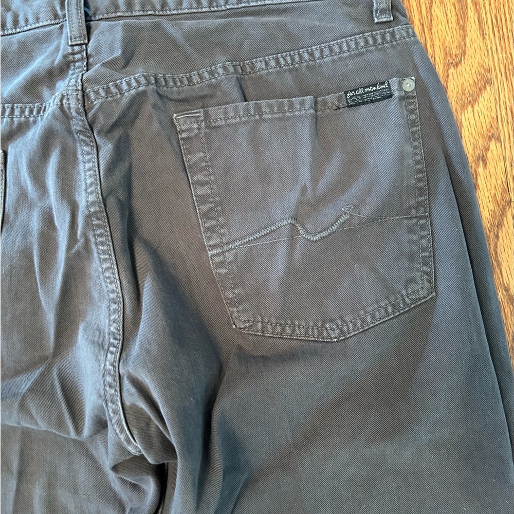 7 for all Mankind Jeans, Grey, 5-Pocket Style, Straight-Leg Jeans, 36 X 34 - Picture 11 of 12